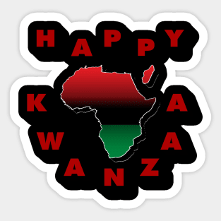 Happy Kwanzaa Red Sticker